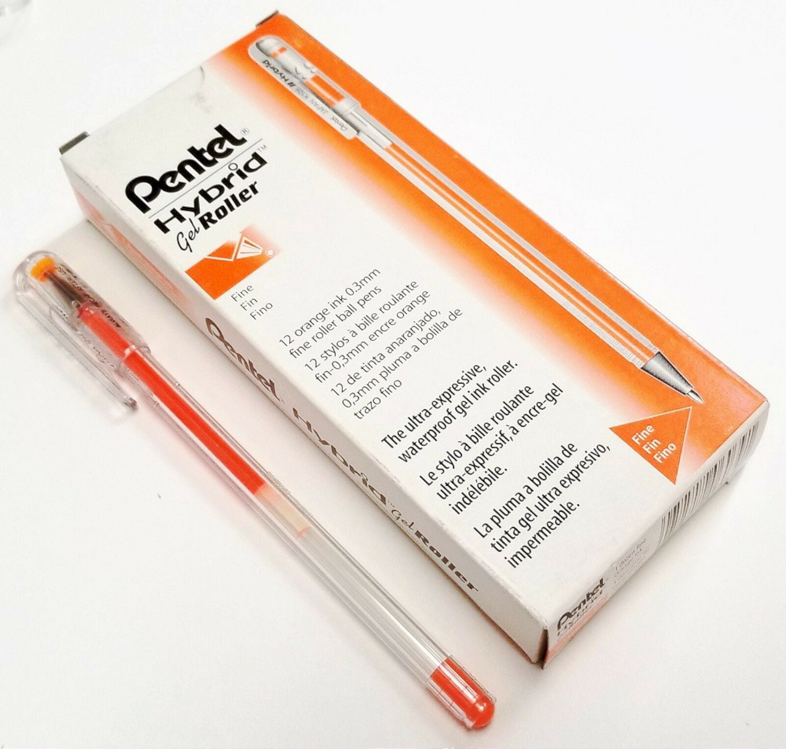 orange ink pens ballpoint