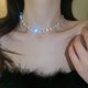 thumbnail image 5 of 1 Uds. El collar con lazo de cristal de imitación es adecuado para la mayoría de las personas, collar decorativo, 5 of 6