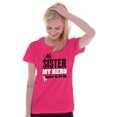 thumbnail image 3 of My Sister My Hero Together We Win Womens Slim Fit Graphic Tee Brisco Brands M, 3 of 5