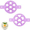 thumbnail image 1 of 2PCS Molde Para Hacer Panqueques, 7 Cavidades Molde De Silicona En Forma De Estrella Y Corazón Antiadherente Anillo De Huevos Con Mango Herramienta De Cocina Para Hornear Para Muffin Huevo Hamburguesa, 1 of 4