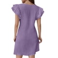 thumbnail image 6 of zbxnLI Women's Mini Dress Ruffle Short Sleeve Dresses Summer Lightweight Casual Vacation Sundress for Women, 6 of 7