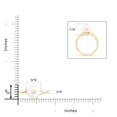 thumbnail image 6 of Angara Solitaire Freshwater Cultured Pearl Bypass Ring in 14K Yellow Gold for Women | June Birthstone Jewelry for Her, 6 of 10