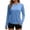 Blue, variant on Feancey Sun Protection Swim Shirts for Women Side Drawstring Long Sleeve Rash Guard Lightweight Quick Dry Surfing Beach Shirts with Thumbhole Beige XXL