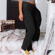 thumbnail image 4 of Gibobby pantalones cargo hombre Pantalones de chándal informales para mujer, elásticos, de cintura alta, de lana de Color sólido, térmicos, de longitud completa, para invierno（Negro， S), 4 of 5