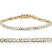 4ct Real Natural Round Cut Diamond Tennis Bracelet 14K White Gold 7"