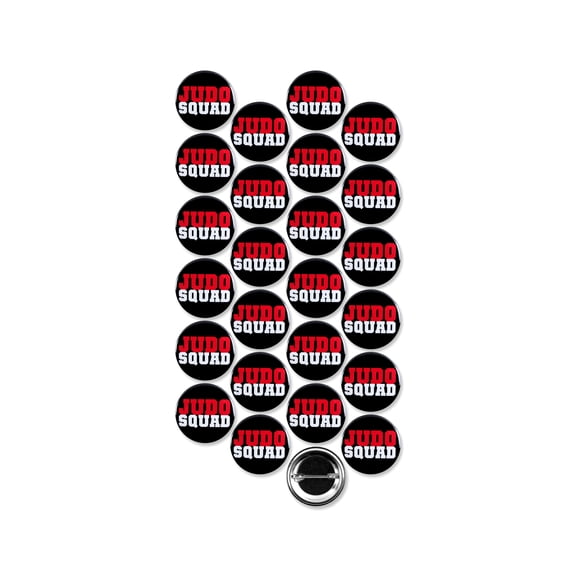 25 Pack - Judo Squad Martial Arts Sport Pinback Buttons - 1.5 Inch
