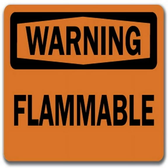 Warning Sign - Flammable - 10" x 14" OSHA Safety Sign