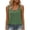 Green -CU21, variant on Bohemian Linen Tank Top for Women Loose Fit Crew Neck Sleeveless Shirts Strap Lace Camisole Summer Tops Curved Hem Purple 2XL