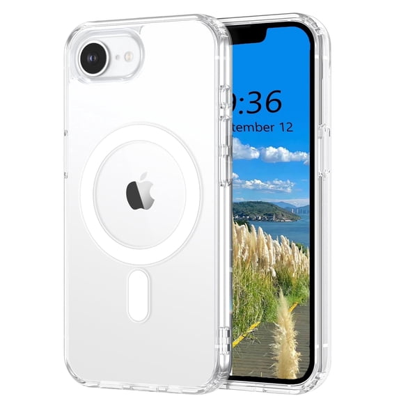 VENINGO Magnetic for iPhone 16e Case / iPhone 17e case 6.1", Compatible with Mag-safe, Shockproof Scratch Resistant Anti Slip Anti Yellowing Phone Case , Clear