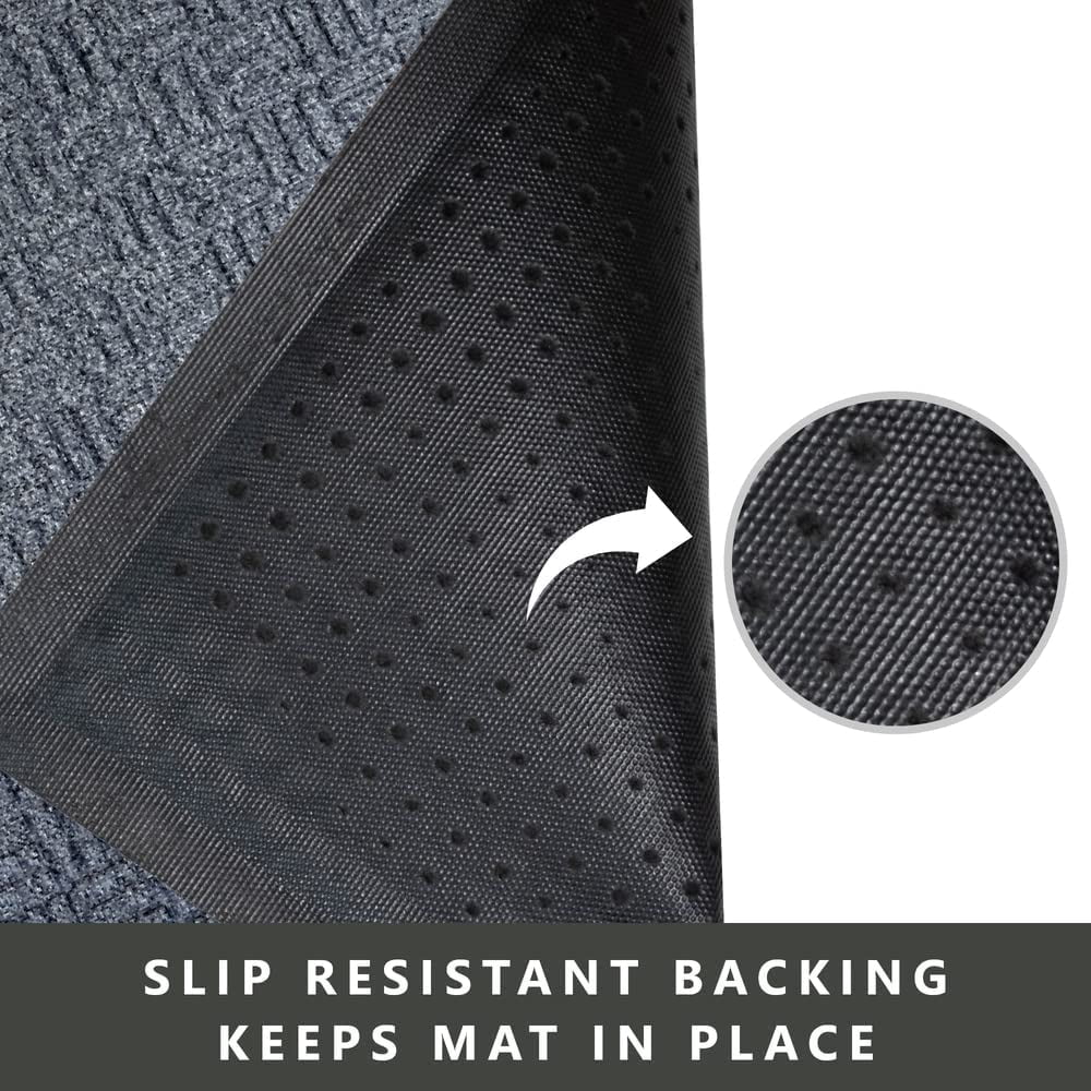 Envelor Front Door Mat Indoor Outdoor Entrance Doormat Non Slip Durable Floor Mat for Entry Mat Kitchen Rugs Home Decor Rugs Heavy Duty Mat Welcome Mat, 24 x 36 Inches, Black