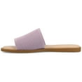 thumbnail image 3 of Journee Womens Prisilla Linen Slip On Flat Sandals, Widths Available, 3 of 10