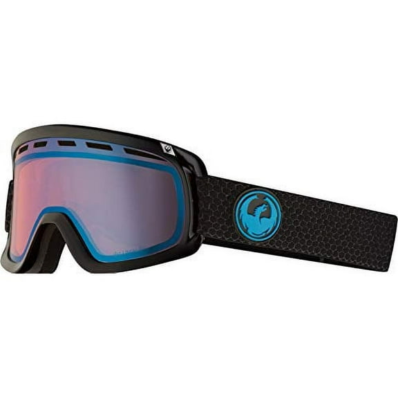 Dragon Alliance D1 OTG Ski Goggles, Black, SplitLuma Blue Ion Lens