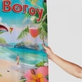 thumbnail image 3 of Orinice Bird Beach Tropical Scene Bathroom Decor Set - Colorful Luxurious Graphic Print Polyester Fabric Shower Curtain Set with Hooks 36x72, 3 of 7