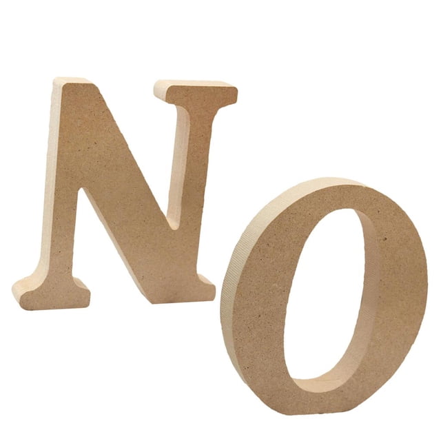 GUOOL Standing Wooden Alphabet Sign Letters Craft Educational Learning Set ON