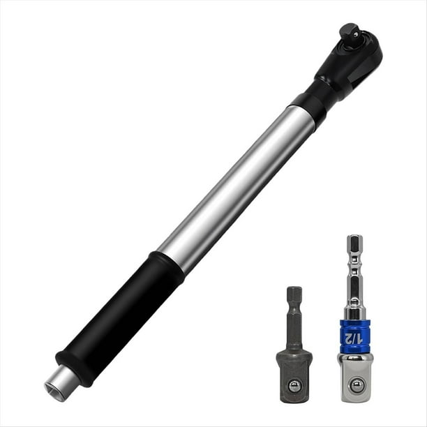 Llave de con extensión descentrada de 1/2", trinquete de manual/eléctrico/neumático para espacios estrechos, adaptadores
