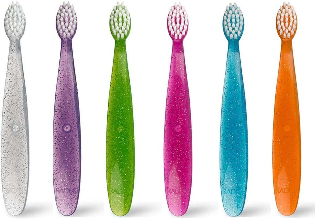 RADIUS 6 Totz Toothbrushes, Specially Designed for Small Teeth and