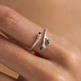 thumbnail image 3 of Leaf Twig Ring for Women,925 Sterling Silver Olive Leaf Ring to Daughter 14k Gold Plated Dainty Green Leaves Statement Stacking Open Band Finger Rings Birthday Christmas Jewelry Gift, 3 of 5