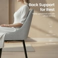 thumbnail image 6 of COLAMY LUMA Dining Chairs Set of 4, Upholestered Fabric Kitchen Dining Chairs with Metal Legs, Armless Accent Side Chair for Dining Room, Home, Light Gray, 6 of 10
