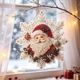 thumbnail image 5 of ZhangC Christmas Pearl Diamond Painting Suncatcher Kit DIY Craft Santa Claus Shape Pre-Assembled Metal Chain 3D Mixed-Sized Pearl Beads, 5 of 6
