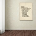 thumbnail image 2 of Trademark Fine Art "Old Sheet Music Map of Minnesota" Canvas Art by Michael Tompsett, 2 of 2