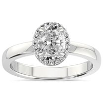 4 Carat IGI Certified Oval Shape Lab Grown Diamond Engagement Ring | 14K White Gold |Anna Hidden Accents Halo Diamond Ring | FG-VS1-VS2 Quality Friendly Diamonds
