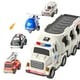 thumbnail image 4 of Vehículo de juguete TEMI Ambulance Truck con helicóptero, coche de policía, 4 of 9