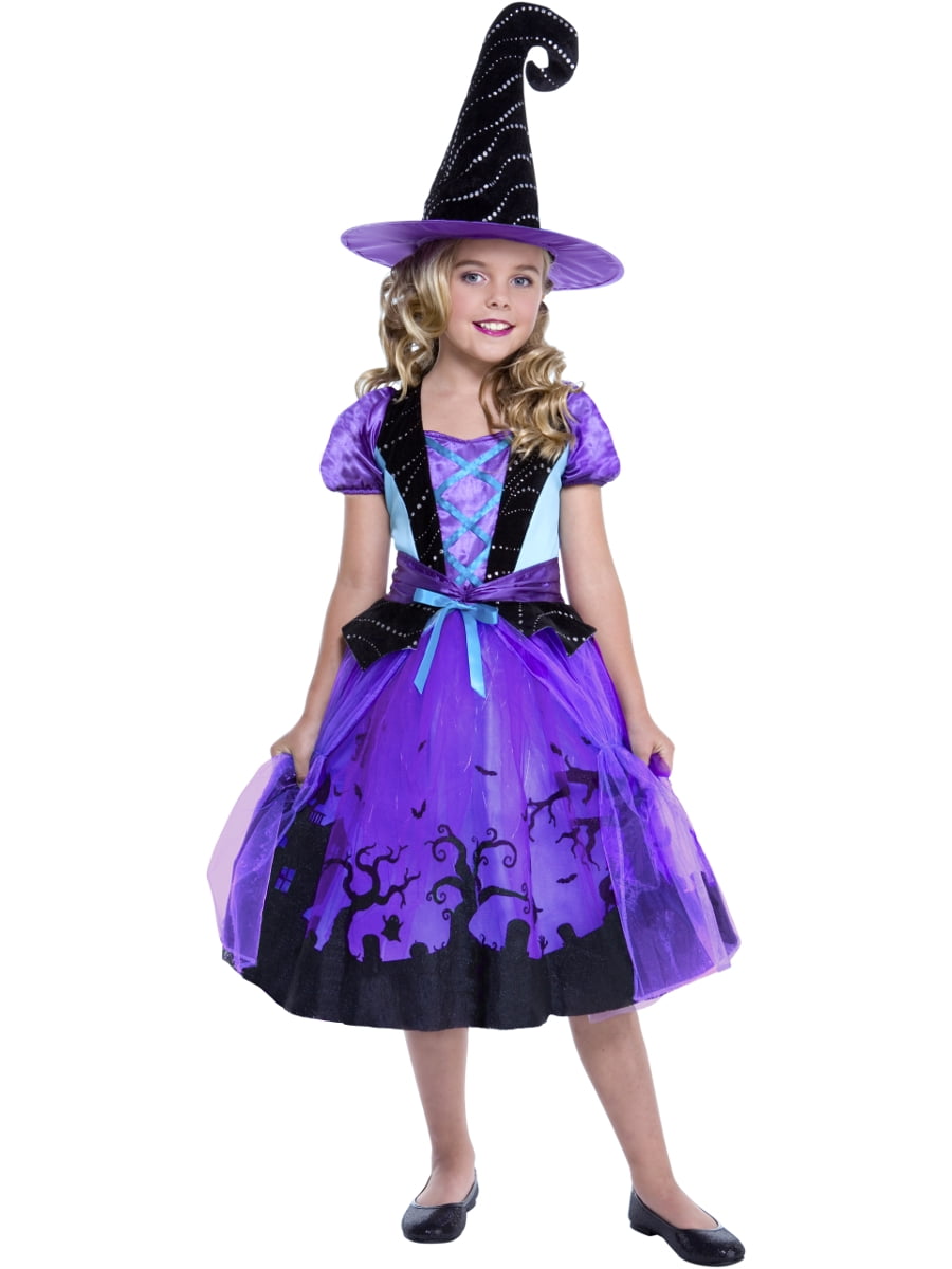 Cauldron Cutie Graveyard Witch Dress Girl's Costume