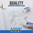 thumbnail image 3 of Pentel Hi-Polymer Block Eraser, Latex Free, White, Pack of 3 Erasers, 3 of 7