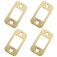 thumbnail image 4 of Home Safety Security Door Lock Accessories Strike Plate Gold Stainless Steel 8 Pcs, 4 of 6