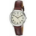 thumbnail image 2 of timex women's tw2r30300 easy reader 30mm croco pattern brown leather strap watch, 2 of 4