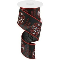 2.5" Firefighter Badge Ribbon: Black (10 Yards)