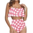 thumbnail image 2 of Pisexur Tankini Swimsuits for Women Tummy Control Two Piece Bathing Suits Ruffled Flounce Tankini Top with High Waisted Bottom Bikini Set, 2 of 6