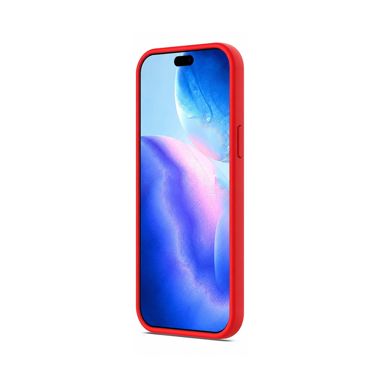 Protective Wireless Charging Silicone Case for iPhone 17 Pro Max with - Red