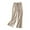 Beige, variant on Wide Leg Pants Woman Women Fashion Solid Color Cotton Flax Elastic Long Pants Beach Leisure Trousers Harem Pants Womens Linen Pants Cargo Capris For Women (Green,XL)