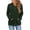 Army Green, variant on FAHUOMU Women's Half Button Shirt Hooded V Neck Long Sleeve Drawstring Pullover Tops Fall Winter Fashion Warm Clothes With Pockets