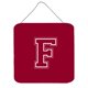thumbnail image 1 of "Treasures Letter F Initial Monogram-Maroon and White Wall or Door Hanging Prints, 6 x 6", multicolor Caroline's Treasures CJ1032-FDS66, 1 of 1