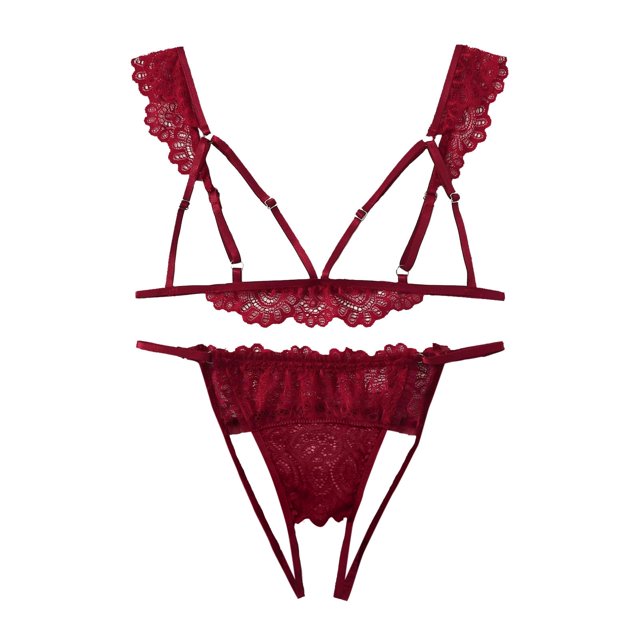 Gibobby Lencería mujer erótica Lencería sexy para mujer, diseño de mujer con juego de lencería sexy(Rojo, M)