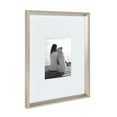thumbnail image 3 of Kate and Laurel Calter Modern Wall Picture Frame Set, Silver 16x20 matted to 8x10, Pack of 3, Portrait Photo Frames for Wall Display, 3 of 6