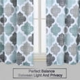 thumbnail image 6 of Haperlare 56"W x 15"L Valances for Windows Geometric Cotton Blend Short Valance Curtains for Kitchen Cafe Light Filtering Bathroom Window Curtains, Aqua Gray, 1 Panel, 6 of 6
