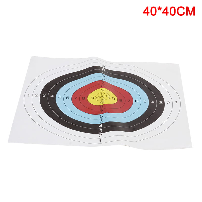 10pcs Archery Targets Paper Face Arrow Bow Shooting Hunting Practice Training 