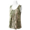 thumbnail image 4 of Doublju Women's Scoop Neck Front Pleated Sleeveless Tank Top, 4 of 4