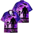 thumbnail image 3 of Retro Galaxy UFO Alien Bigfoot Hawaiian Shirt For Men Sasquatch Mens Hawaiian Shirts Short Sleeve Button Down Shirt Men, 3 of 7