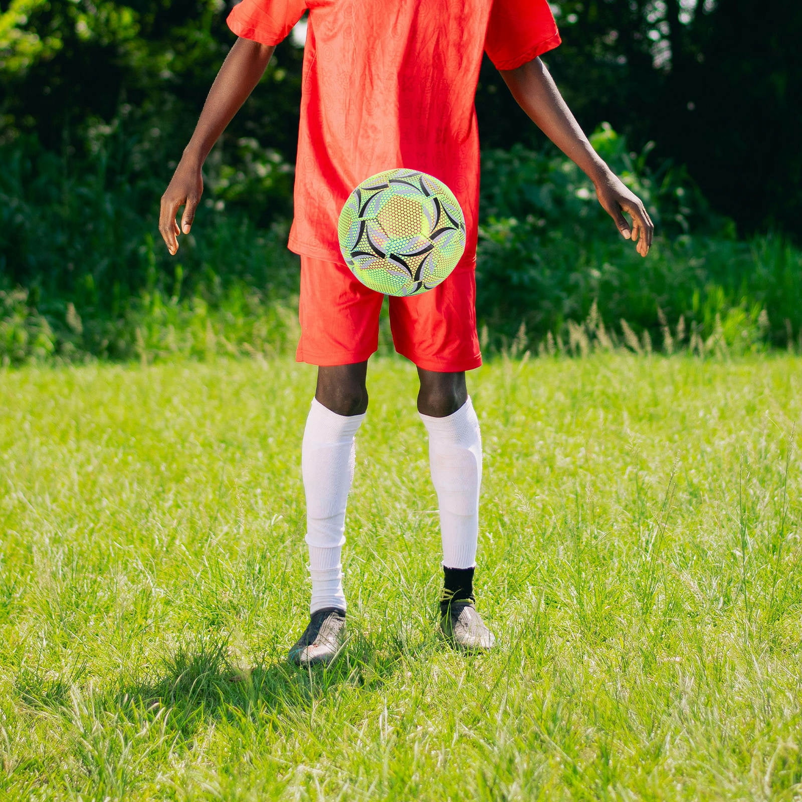 WRISTBIQUE Glow in Dark Soccer Ball for Training with Enhanced Visibility and Durable Design