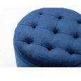 thumbnail image 2 of Denver Round Fabric Storage Ottoman (Blue), 2 of 4
