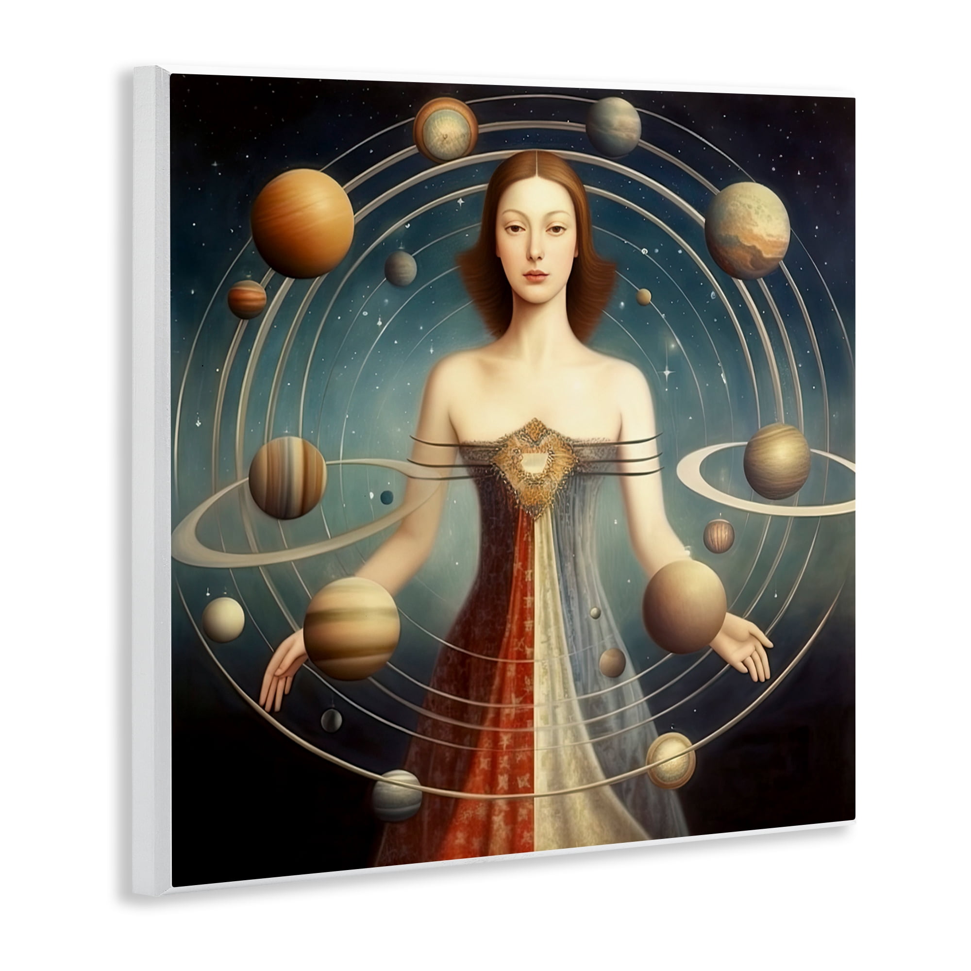 Galactic Orbits Woman Wall Plaque Art, design by Sasha
