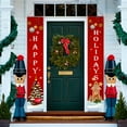 thumbnail image 2 of Merry Christmas Banner Red Happy Holidays Christmas Porch Sign Front Door Hanging Decorations for Christmas Home Wall Indoor Outdoor, 2 of 6