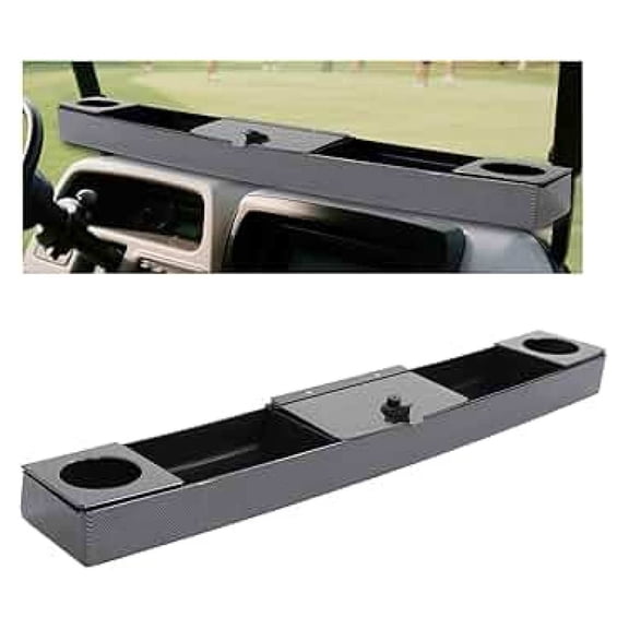 Golf Cart Universal Front Storage Tray Compatible Golf Cart Parts Plastic Carbon Fiber Color, Easy Installation