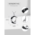 thumbnail image 2 of Dorunmo Giraffe Necklace 925 Sterling Silver Giraffe Pendant with Black Crescent Moon Necklace Jewelry Gift for Women Gothic Jewelry Gifts for Women, 2 of 6