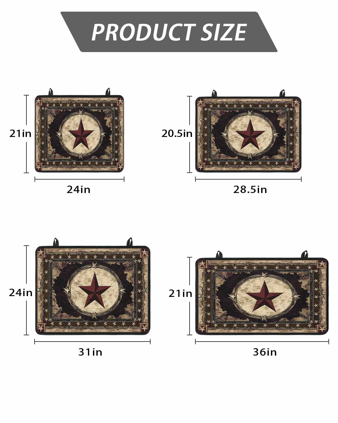 Stove Top Covers for Electric Stove, Western Stars Brown Glass Stovetop Cover Protector, Farmhouse Country Vintage Wood Grain Induction Cooktop Protector Oven Mat for Kitchen Countertop 24"x21"