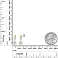 thumbnail image 6 of Gem Stone King 925 Silver and 10K Yellow Gold White Created Sapphire and White Lab Grown Diamond Dangle Earrings for Women | 2.05 Cttw | Gemstone September Birthstone | Round 6MM, 6 of 6